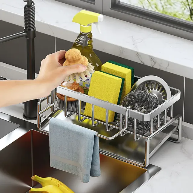 Porte-éponge de cuisine en acier inoxydable – vue 4