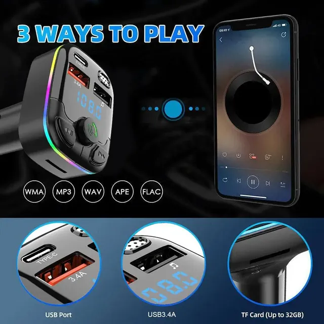 Transmetteur FM Bluetooth 5.0 pour Voiture – vue 6
