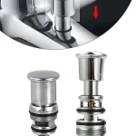 Vanne de commutation de douche, inverseur d&rsquo;eau à traction à ressort, Triple baignoire, distributeur d&rsquo;eau à traction de type ressort, amélioration de l&rsquo;habitat