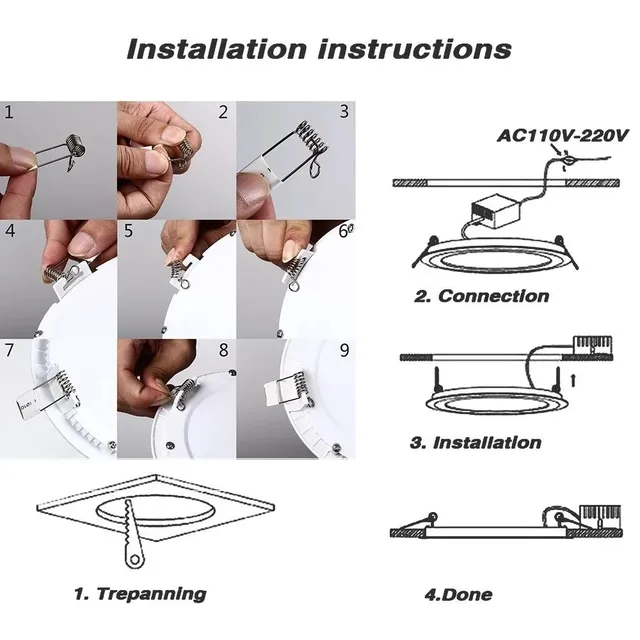 Downlight LED à intensité variable plafonnier encastré… – vue 6