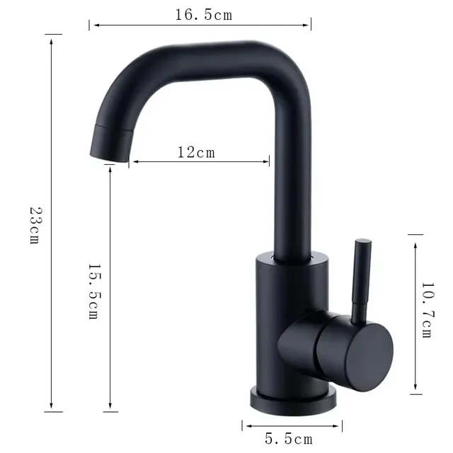 Robinet de lavabo de salle de bains en acier inoxydable… – vue 5