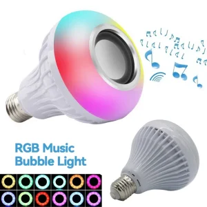 Ampoule LED RGB Bluetooth musicale enceinte intégrée E27 multicolore diffuseur dégradé bulle moderne nervuré dissipateur réglable intensité télécommande sans fil Ampoule LED RGB Bluetooth musicale enceinte intégrée E27 multicolore diffuseur dégradé bulle moderne nervuré dissipateur réglable intensité télécommande sans fil