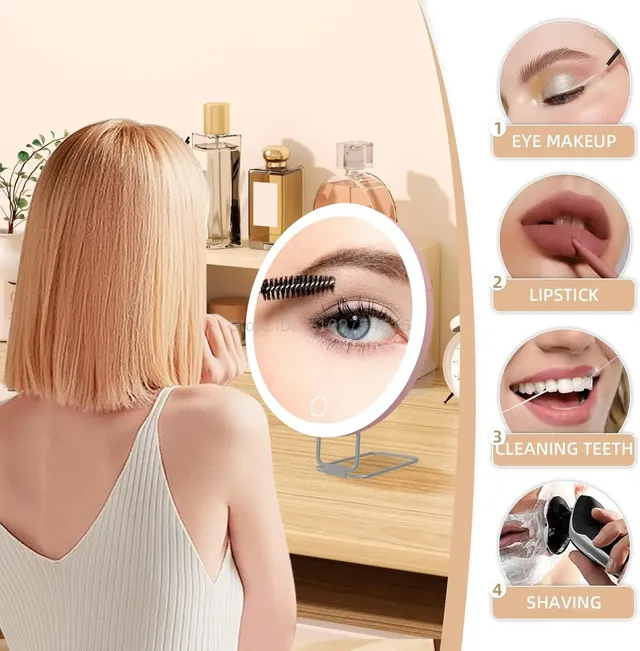 Miroir grossissant portable éclairé tactile réglable… – vue 6