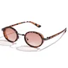 Lunettes de soleil ovales à monture métallique pour… – vue 6