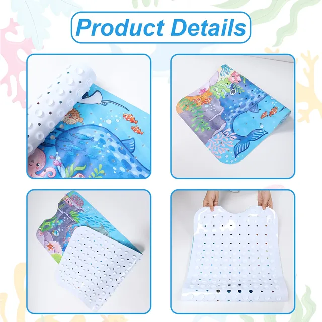 Tapis de baignoire antidérapant en forme d'animal marin – vue 4