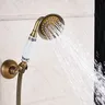 Pommeau de douche à main en laiton antique avec tuyau de… – vue 2