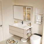 Étagère organisateur salle de bain armoire lavage lumière miroir évier salle de bain armoire moderne mur Articulos Para El Hogar accessoires pour la maison