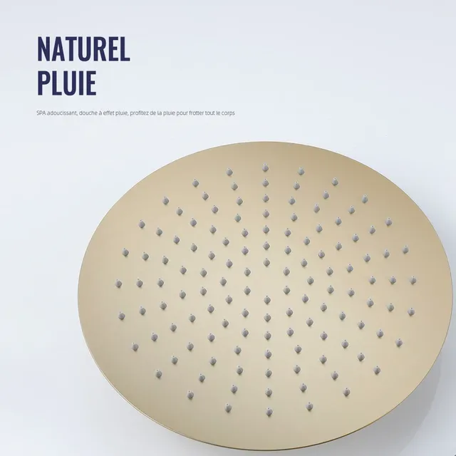 Ensemble de système de douche en or brossé – vue 3