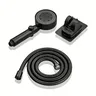 Pommeau de douche noir réglable 3 pièces – vue 1