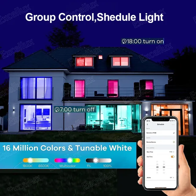 Tuya E27 lampe à LED App contrôle Bluetooth/WiFi ampoule… – vue 6