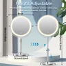 Miroir de maquillage de 8 pouces avec lampe…