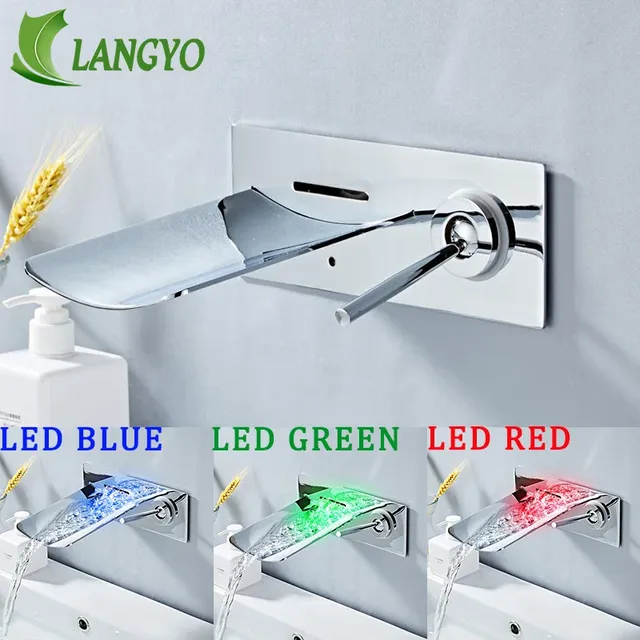Langyo robinet de salle de bains LED mural – vue 2