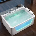 Organisateur de baignoire à boîtier de luxe, baignoire autoportante à bulles multifonctionnelle, grand ensemble, accessoires de meubles de maison Baignoire