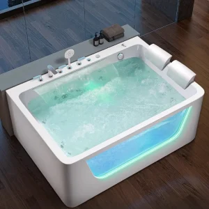 Organisateur de baignoire à boîtier de luxe, baignoire autoportante à bulles multifonctionnelle, grand ensemble, accessoires de meubles de maison Baignoire