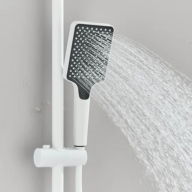 Douchette Blanche à 4 Voies avec Bouton Réer – vue 3