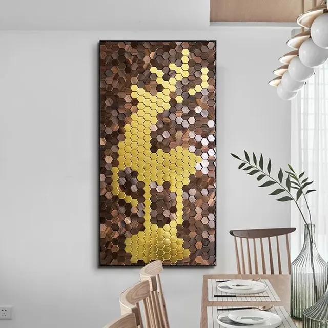 Panneau Mural 3D en Bois Exquis – vue 3