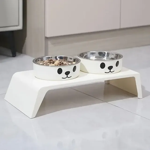 Double bols bol d'eau de nourriture pour chat… – vue 3