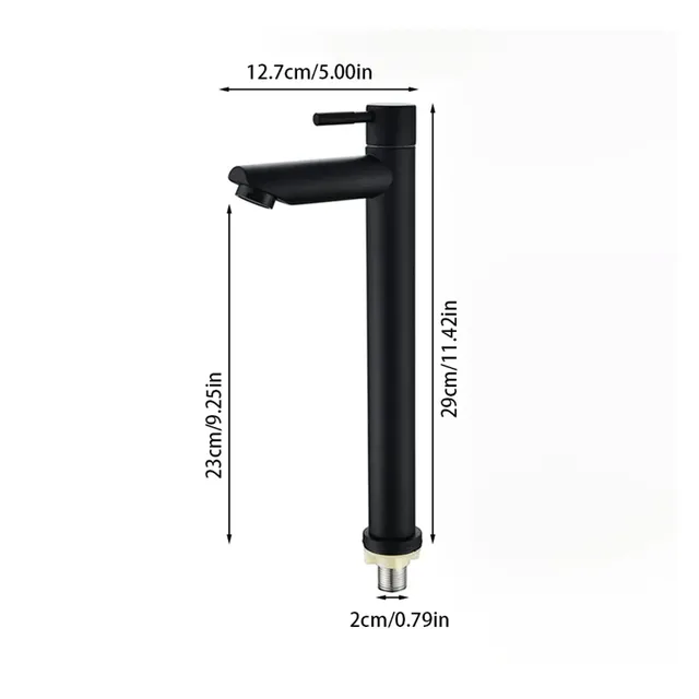 Robinet lavabo acier inoxydable. Eau froide simple – vue 5