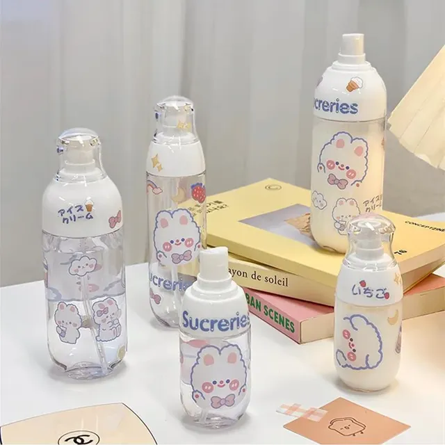Bouteille distributrice de voyage avec autocollant mignon – vue 6