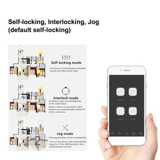 Interrupteur intelligent WiFi radiofréquence quatre canaux module…