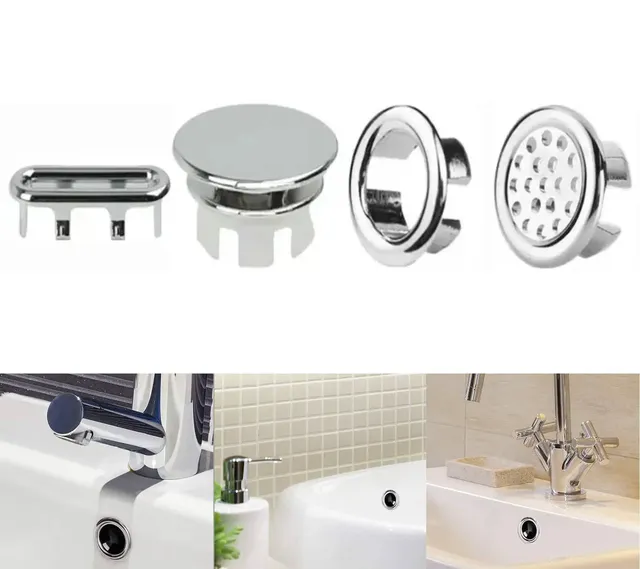 4 pièces lavabo évier rond bien rangé garniture Chrome…