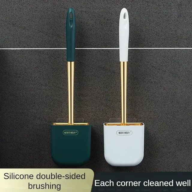 Brosse de toilette murale de luxe en Silicone – vue 2