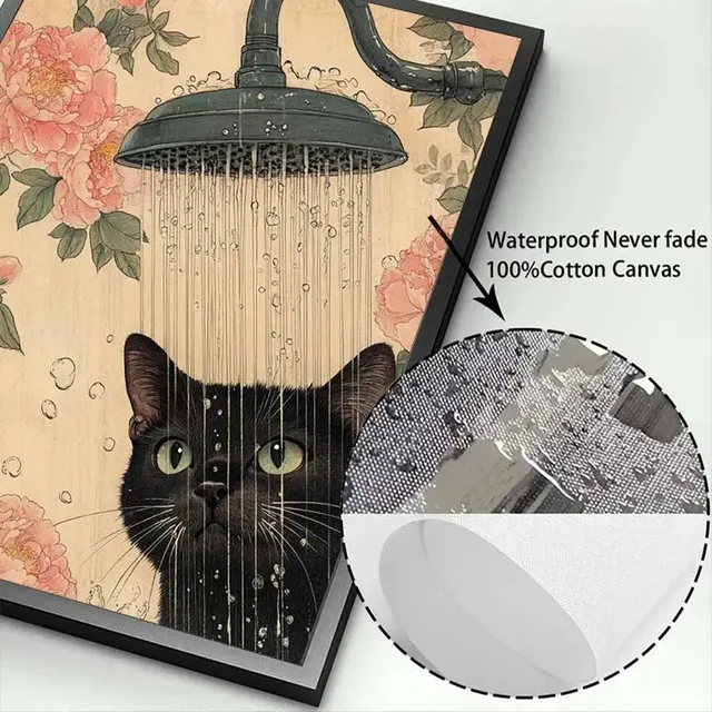 Baignoire japonaise chat paresseux bain Art affiche… – vue 6