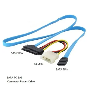 AS câble adaptateur SAS vers SATA 29 broches Famale 4 broches mâle câble connecteur adaptateur convertisseur pour disque dur adaptateur de câble d’alimentation AS câble adaptateur SAS vers SATA 29 broches Famale 4 broches mâle câble connecteur adaptateur convertisseur pour disque dur adaptateur de câble d’alimentation