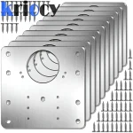 Kit de plaque de réparation de charnière d&rsquo;armoire, panneau Chi de cuisine, plaque de montage de porte avec trous, attelle plate en fibre de phosphore, outils ménagers rapides