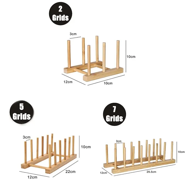 Support rangement assiettes bois bambou écologique… – vue 6