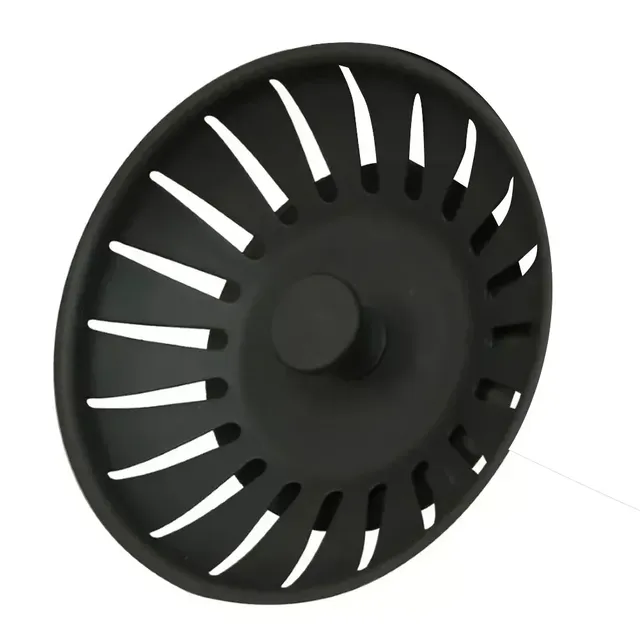 Filtre vidange noir inoxydable acier 78mm évier douche… – vue 6
