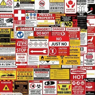 Lot autocollants sécurité avertissement panneaux pictogrammes danger…