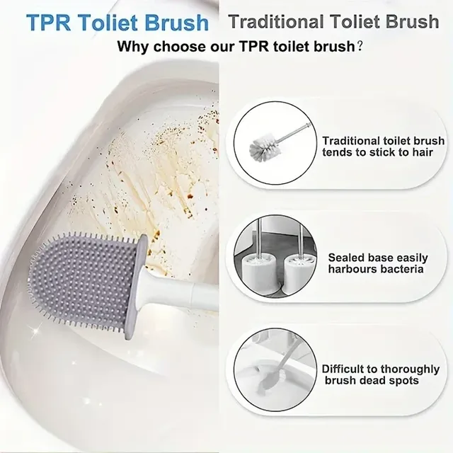 Brosse toilette silicone thermoplastique poils souples… – vue 6