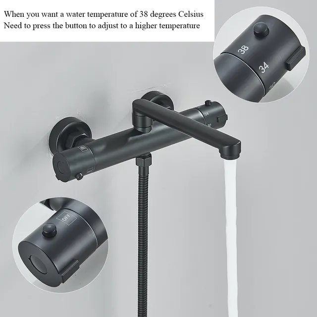 Système de douche thermostatique pour baignoire – vue 3