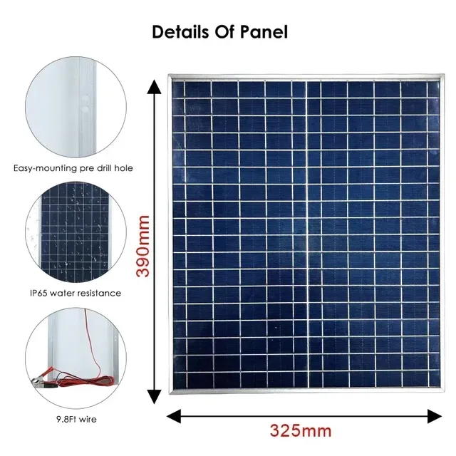 Panneau solaire polycristallin 1000W cadre aluminium… – vue 2