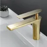 Tuqiu salle de bains en laiton doré brossé lavabo de… – vue 5