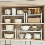 Étagère de rangement de cuisine sous l&rsquo;évier, étagère superposée dans l&rsquo;armoire, comptoir, armoire extensible, support de rangement de vaisselle pour usage domestique