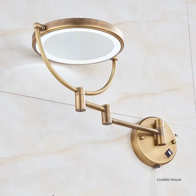 Miroir de maquillage doré – vue 4