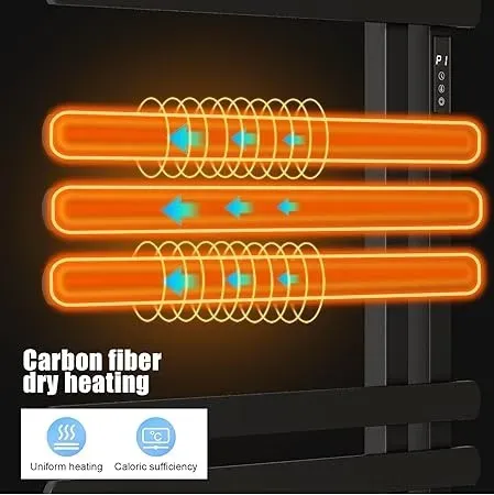 Radiateur sèche serviettes électrique mural noir mat… – vue 6
