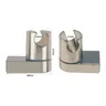Support mural pommeau douche ABS chromé noir inox brossé… – vue 2