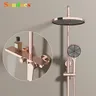 Ensemble de système de douche de salle de bains en or Rose – vue 2