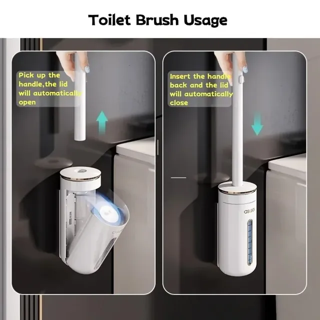 Nettoyeur de brosse de toilette jetable mural – vue 2