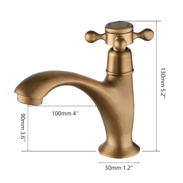 ZAPPO robinet d'eau froide simple en laiton Antique – vue 7