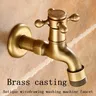 Robinet mural laiton massif bronze antique vintage rétro… – vue 3