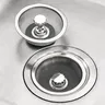 Filtre évier inoxydable rond maillage fin argent bord… – vue 3