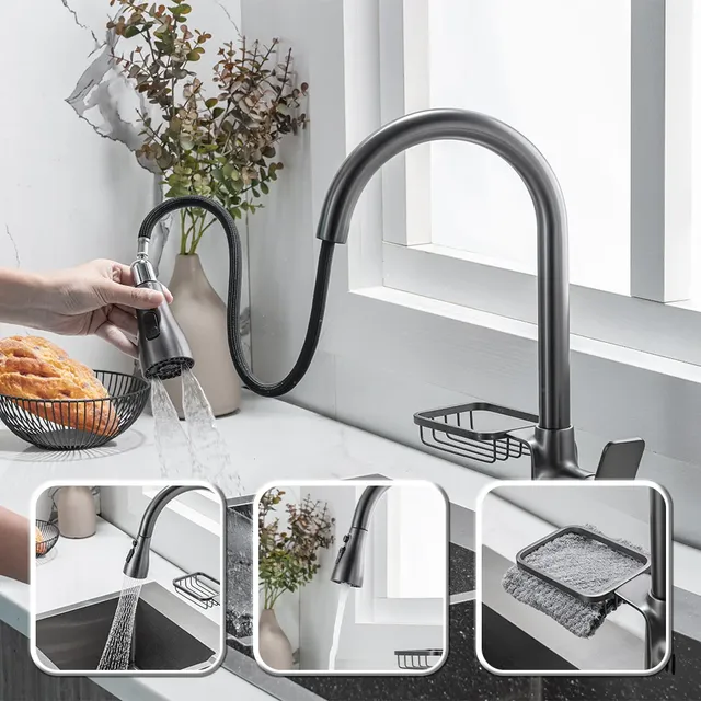 Robinets de cuisine modernes en laiton massif avec… – vue 2