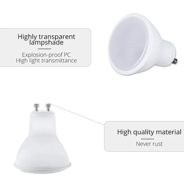 Ampoule LED RGB GU10 10W AC 85-265V – vue 2