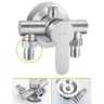 Robinet de douche mural en acier inoxydable avec poignée… – vue 1