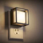 Lampe murale intelligente à branchement, lumière chaude 3000K, capteur crépuscule-aube automatique, luminosité réglable, veilleuse compacte économe pour escaliers/chambre/enfants