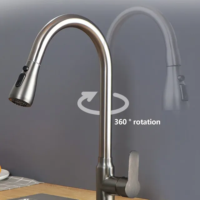 Robinets de cuisine mitigeur d'évier extractible… – vue 7